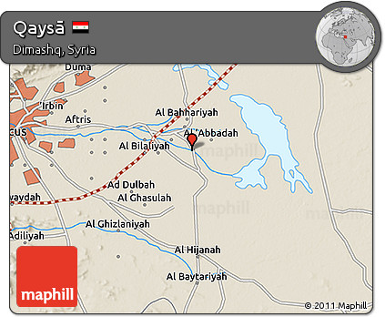 Shaded Relief 3D Map of Qaysā