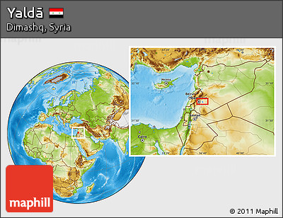 Physical Location Map of Yaldā