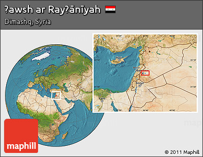 Satellite Location Map of Ḩawsh Ar Rayḩānīyah