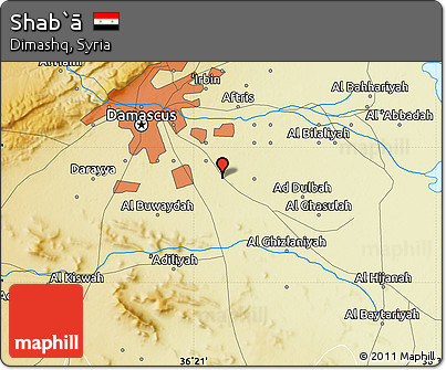 Physical Map of Shab`ā