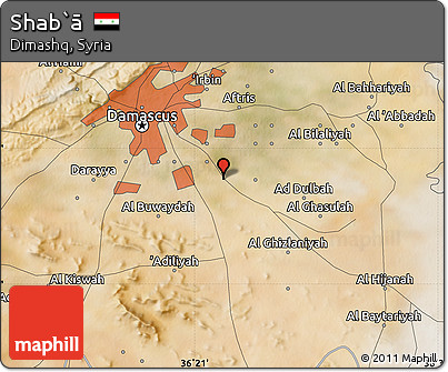 Satellite Map of Shab`ā