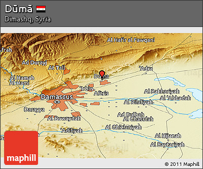 Physical Panoramic Map of Dūmā