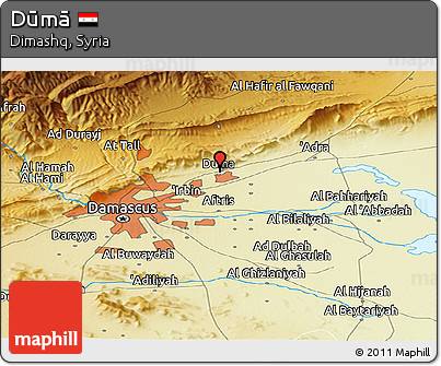 Physical Panoramic Map of Dūmā