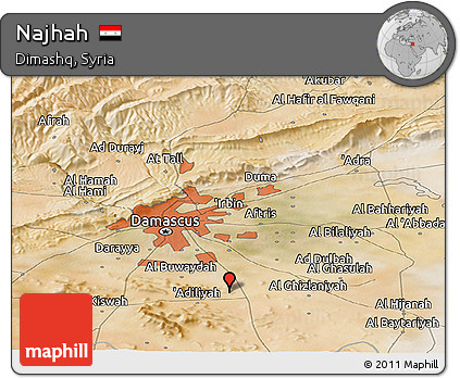Satellite Panoramic Map of Najhah