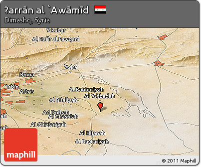 Satellite Panoramic Map of Ḩarrān Al `Awāmīd