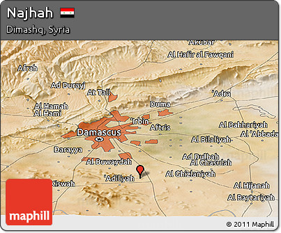 Satellite Panoramic Map of Najhah