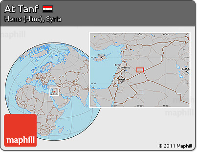 Gray Location Map of At Tanf