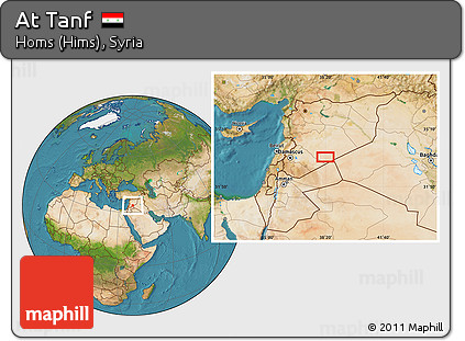 Satellite Location Map of At Tanf