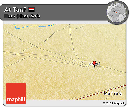 Physical Panoramic Map of At Tanf