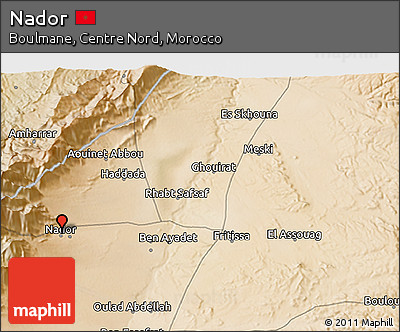 Satellite 3D Map of Nador