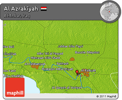 Physical 3D Map of Al Azrakīyah