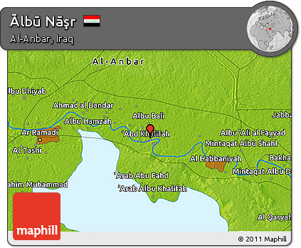 Physical 3D Map of Ālbū Nāşr