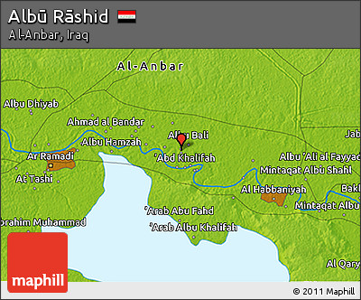 Physical 3D Map of Albū Rāshid