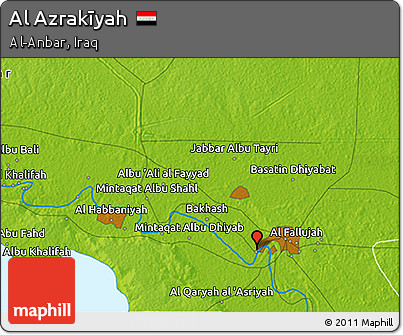 Physical 3D Map of Al Azrakīyah