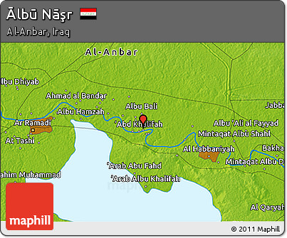 Physical 3D Map of Ālbū Nāşr