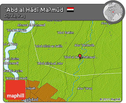 Physical 3D Map of `Abd Al Hādī Maḩmūd