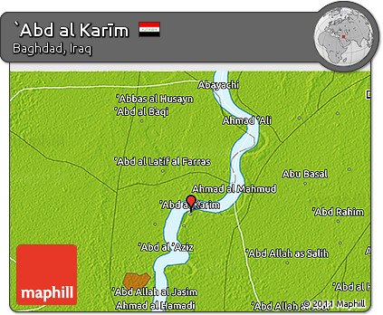 Physical 3D Map of `Abd Al Karīm