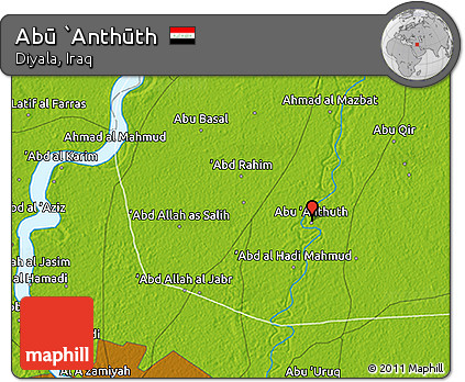 Physical 3D Map of Abū `Anthūth