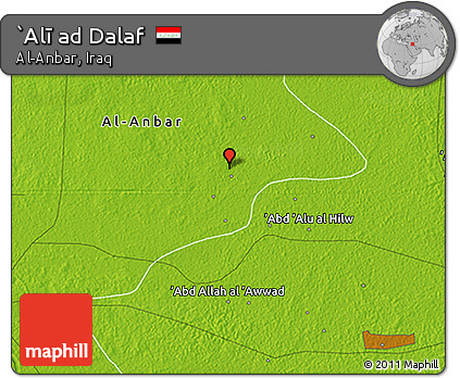 Physical 3D Map of `Alī Ad Dalaf