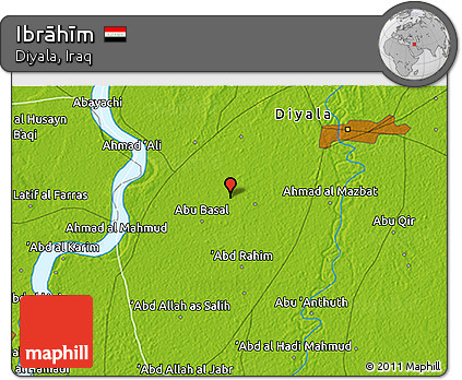 Physical 3D Map of Ibrāhīm