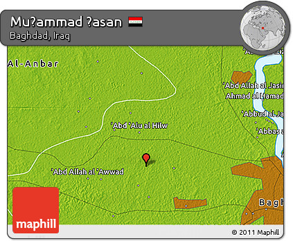 Physical 3D Map of Muḩammad Ḩasan