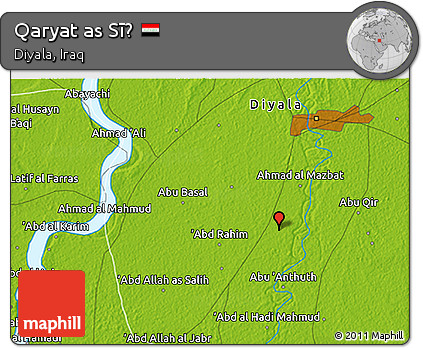Physical 3D Map of Qaryat As Sīḩ