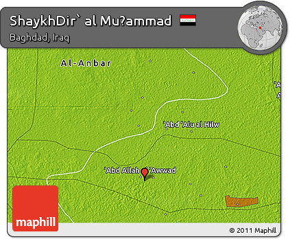 Physical 3D Map of ShaykhDir` Al Muḩammad