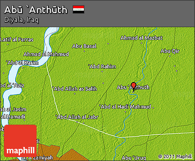 Physical 3D Map of Abū `Anthūth