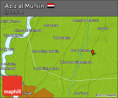 Physical 3D Map of `Azīz Al Muḩsin