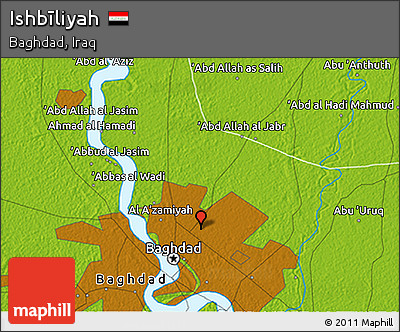 Physical 3D Map of Ishbīliyah