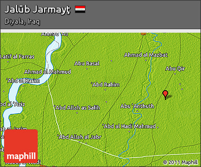 Physical 3D Map of Jalūb Jarmayţ