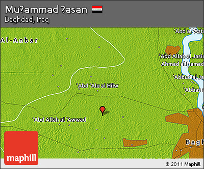Physical 3D Map of Muḩammad Ḩasan