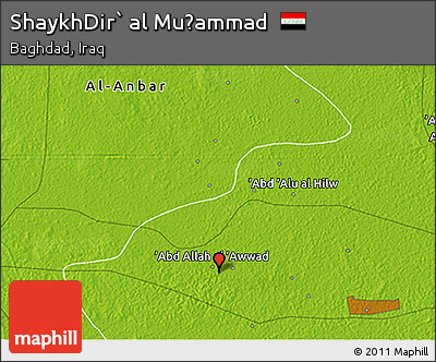 Physical 3D Map of ShaykhDir` Al Muḩammad
