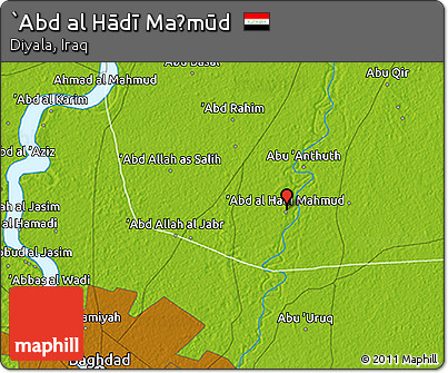 Physical 3D Map of `Abd Al Hādī Maḩmūd