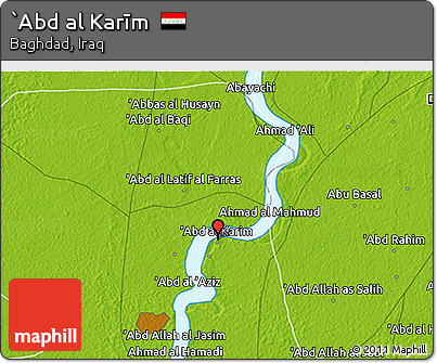 Physical 3D Map of `Abd Al Karīm