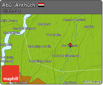 Physical 3D Map of Abū `Anthūth