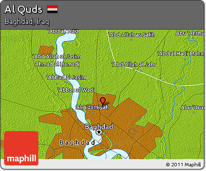 Physical 3D Map of Al Quds