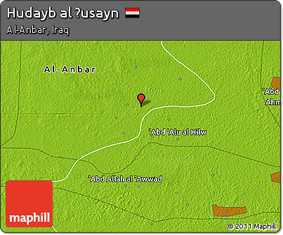 Physical 3D Map of Hudayb Al Ḩusayn
