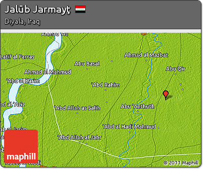 Physical 3D Map of Jalūb Jarmayţ