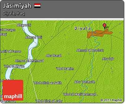 Physical 3D Map of Jāsimīyah