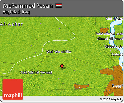 Physical 3D Map of Muḩammad Ḩasan