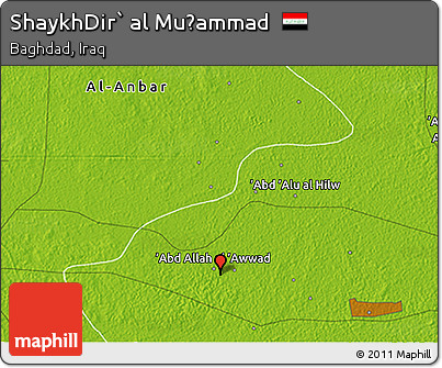 Physical 3D Map of ShaykhDir` Al Muḩammad