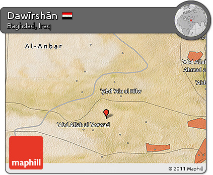 Satellite 3D Map of Dawīrshān