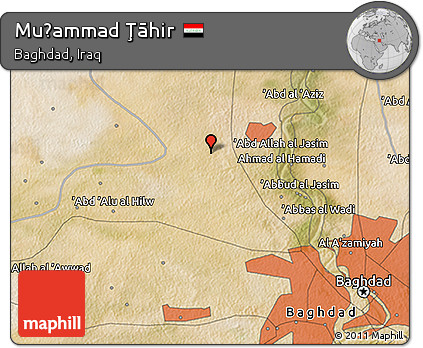Satellite 3D Map of Muḩammad Ţāhir