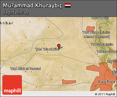 Satellite 3D Map of Muḩammad Khuraybiţ