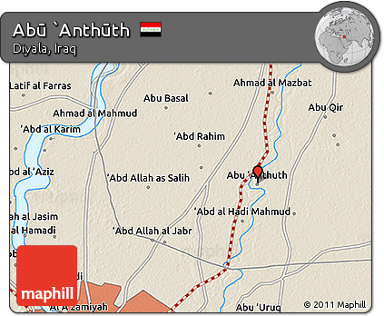 Shaded Relief 3D Map of Abū `Anthūth