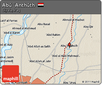 Shaded Relief 3D Map of Abū `Anthūth