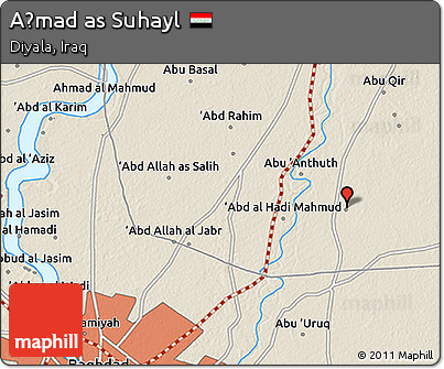 Shaded Relief 3D Map of Aḩmad As Suhayl