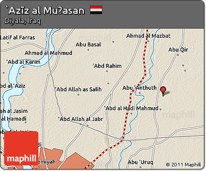 Shaded Relief 3D Map of `Azīz Al Muḩasan