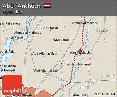 Shaded Relief 3D Map of Abū `Anthūth